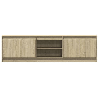 TV-taso LED-valoilla Sonoma-tammi 180x34x50 cm tekninen puu