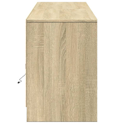 TV-taso LED-valoilla Sonoma-tammi 180x34x50 cm tekninen puu