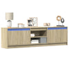 TV-taso LED-valoilla Sonoma-tammi 180x34x50 cm tekninen puu