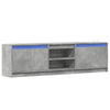TV-taso LED-valoilla betoninharmaa 180x34x50 cm tekninen puu