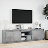 TV-taso LED-valoilla betoninharmaa 180x34x50 cm tekninen puu