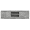 TV-taso LED-valoilla betoninharmaa 180x34x50 cm tekninen puu