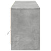 TV-taso LED-valoilla betoninharmaa 180x34x50 cm tekninen puu