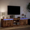 TV-taso LED-valoilla savutammi 180x34x50 cm tekninen puu