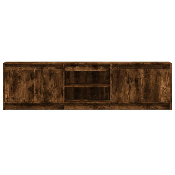 TV-taso LED-valoilla savutammi 180x34x50 cm tekninen puu