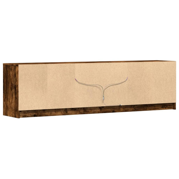 TV-taso LED-valoilla savutammi 180x34x50 cm tekninen puu