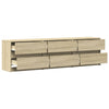 TV-taso LED-valoilla Sonoma-tammi 180x34x50 cm tekninen puu