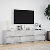 TV-taso LED-valoilla betoninharmaa 180x34x50 cm tekninen puu