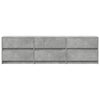 TV-taso LED-valoilla betoninharmaa 180x34x50 cm tekninen puu