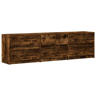TV-taso LED-valoilla savutammi 180x34x50 cm tekninen puu