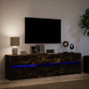 TV-taso LED-valoilla savutammi 180x34x50 cm tekninen puu