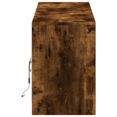 TV-taso LED-valoilla savutammi 180x34x50 cm tekninen puu