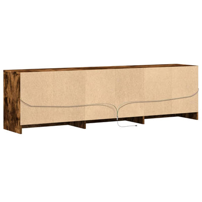 TV-taso LED-valoilla savutammi 180x34x50 cm tekninen puu