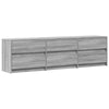 TV-taso LED-valoilla harmaa Sonoma 180x34x50 cm tekninen puu