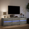 TV-taso LED-valoilla harmaa Sonoma 180x34x50 cm tekninen puu