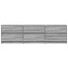 TV-taso LED-valoilla harmaa Sonoma 180x34x50 cm tekninen puu