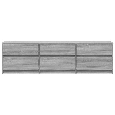 TV-taso LED-valoilla harmaa Sonoma 180x34x50 cm tekninen puu