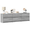 TV-taso LED-valoilla harmaa Sonoma 180x34x50 cm tekninen puu