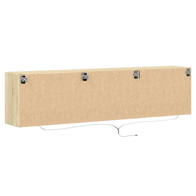 TV-seinäkaappi LED-valoilla Sonoma-tammi 180x31x45 cm