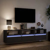 TV-seinäkaappi LED-valoilla musta 180x31x45 cm