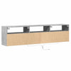 TV-seinäkaappi LED-valoilla betoninharmaa 180x31x45 cm