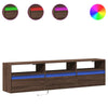 TV-seinäkaappi LED-valoilla ruskea tammi 180x31x45 cm