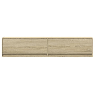 TV-seinäkaappi LED-valoilla Sonoma-tammi 180x31x38 cm