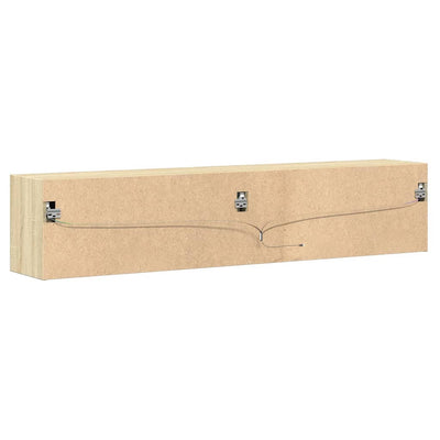 TV-seinäkaappi LED-valoilla Sonoma-tammi 180x31x38 cm
