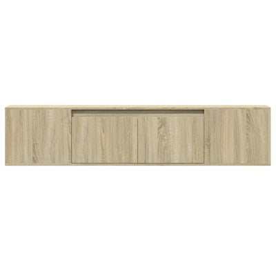 TV-seinäkaappi LED-valoilla Sonoma-tammi 180x31x39,5 cm