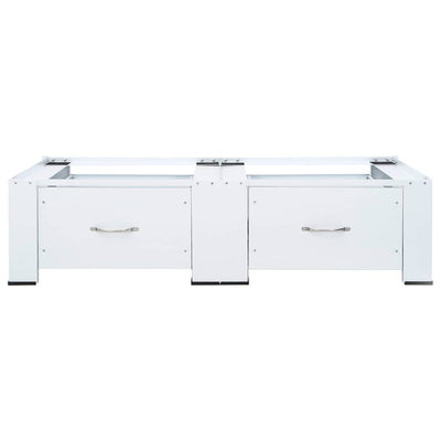 Valkoinen pesukoneen jalusta laatikoilla Lumperdean (kaksinkertainen)