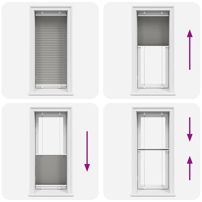 Antrasiitti laskostettu sokea Matita 65x100cm (kankaan leveys 64,4 cm)