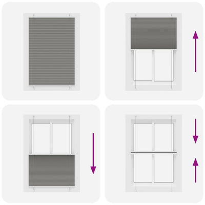 Antrasiitti laskostettu sokea Matita 100x150cm (kankaan leveys 99,4 cm)