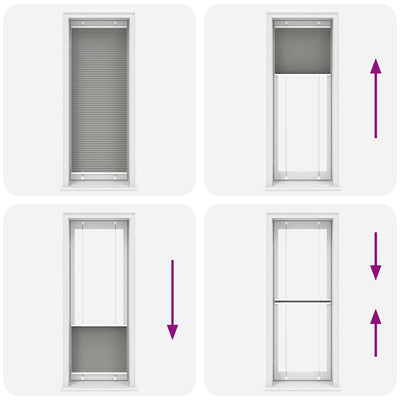 Antrasiitti laskostettu sokea Matita 75x200cm (kankaan leveys 74,4 cm)