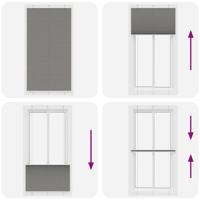 Antrasiitti laskostettu sokea Matita 105x200cm (kankaan leveys 104,4cm)