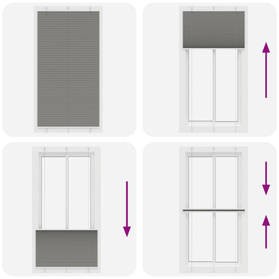 Antrasiitti laskostettu sokea Matita 110x200cm (kankaan leveys 109,4cm)
