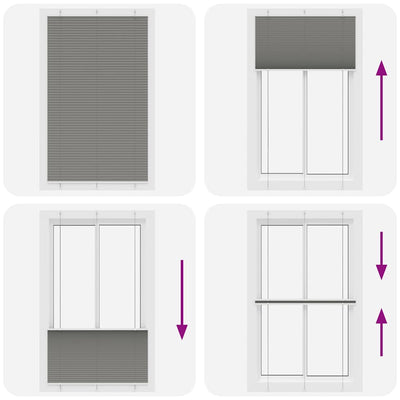 Antrasiitti laskostettu sokea Matita 115x200cm (kankaan leveys 114,4cm)