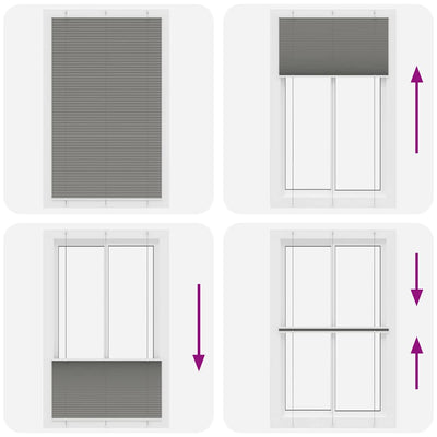 Antrasiitti laskostettu sokea Matita 120x200cm (kankaan leveys 119,4cm)