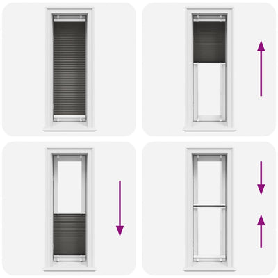 Musta laskostettu blind Matita 45x100cm (kankaan leveys 44,4 cm)