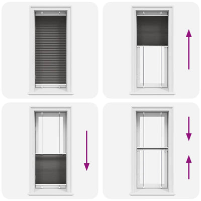 Musta laskostettu blind Matita 55x100cm (kankaan leveys 54,4 cm)