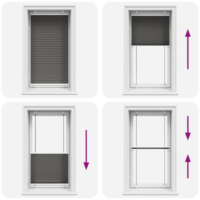 Musta laskostettu blind Matita 80x100cm (kankaan leveys 79,4 cm)