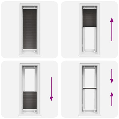 Musta laskostettu blind Matita 40x150cm (kankaan leveys 39,4 cm)