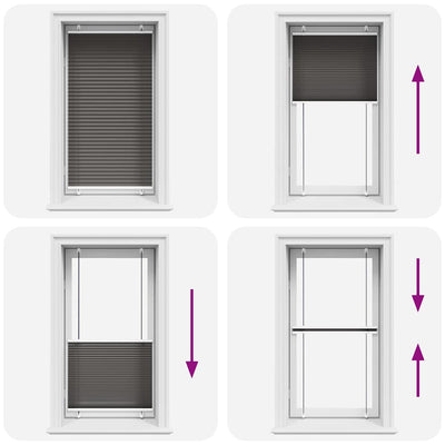 Musta laskostettu blind Matita 70x150cm (kankaan leveys 69,4 cm)