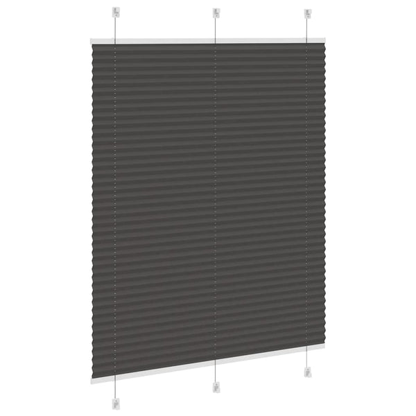 Musta laskostettu blindi Matita 110x150cm (kankaan leveys 109,4 cm)