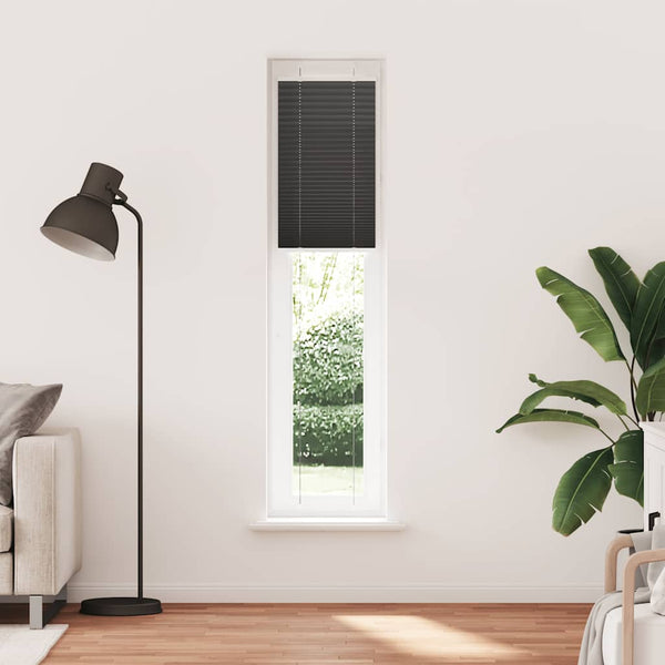 Pliseerattu kaihdin musta 50x200 cm kangas leveys 49,4 cm polyesteri