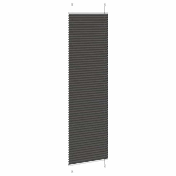 Pliseerattu kaihdin musta 65x200 cm kangas leveys 64,4 cm polyesteri