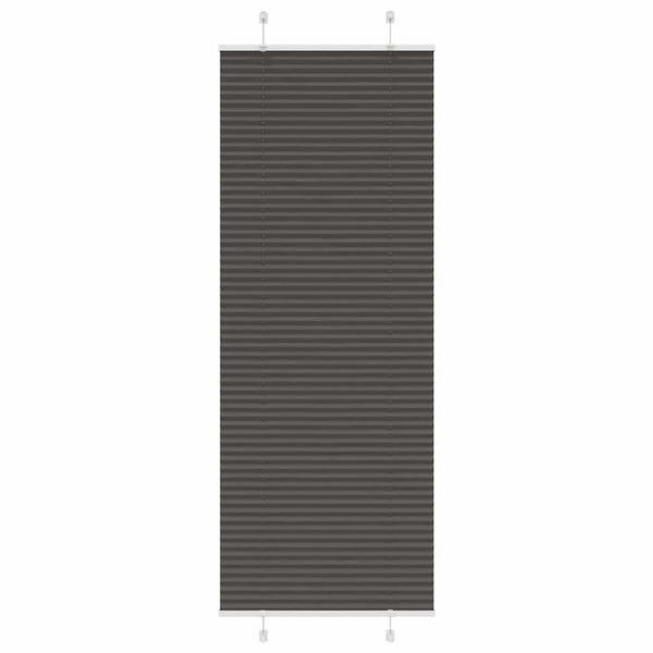 Pliseerattu kaihdin musta 75x200 cm kangas leveys 74,4 cm polyesteri