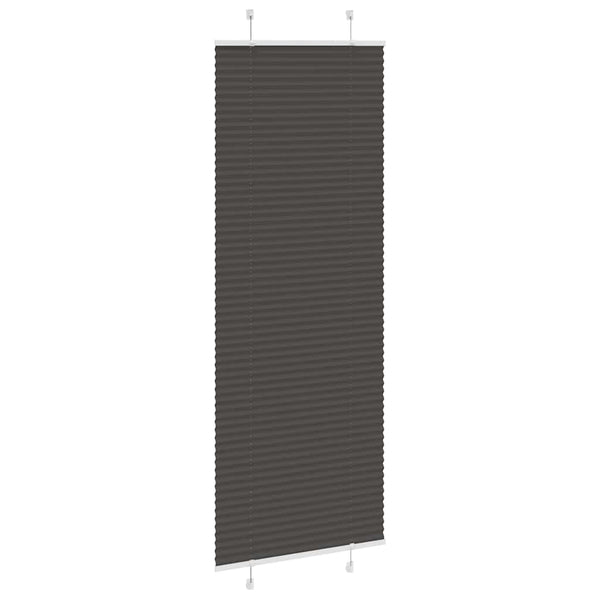 Pliseerattu kaihdin musta 75x200 cm kangas leveys 74,4 cm polyesteri