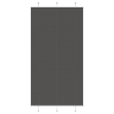 Musta laskostettu blind Matita 110x200cm (kankaan leveys 109,4 cm)