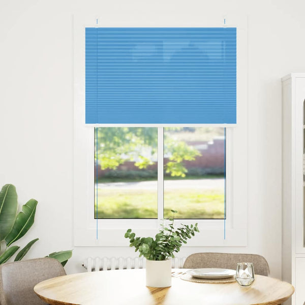 Pliseerattu kaihdin sininen 100x100 cm kangas leveys 99,4 cm polyesteri