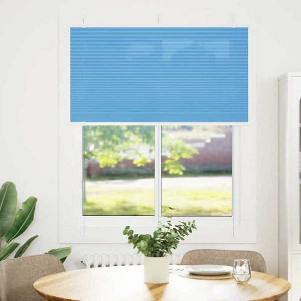 Pliseerattu kaihdin sininen 105x100 cm kangas leveys 104,4 cm polyesteri